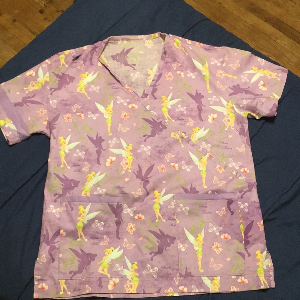 Women’s M scrub top Tinkerbell lavender